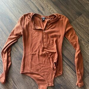Rue21 Terracotta Long Sleeve Bodysuit